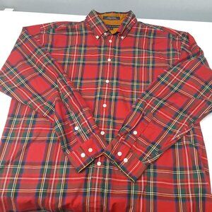 Tommy Hilfiger Button down long sleeve red plaid vintage y2k Men's Large